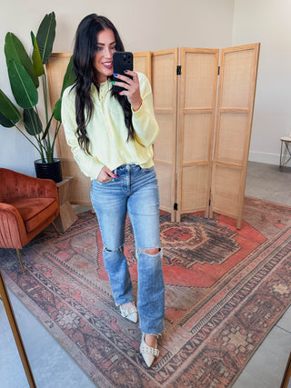 Kiara Henley Sweater-Lemon