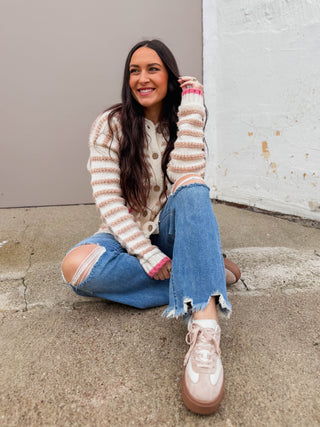Tara Striped Cardigan
