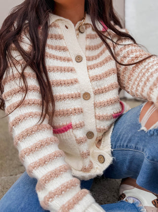 Tara Striped Cardigan