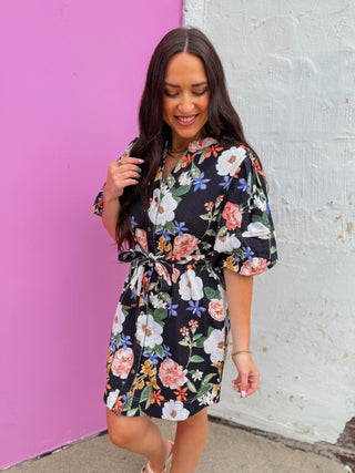 Meg Floral Denim Mini Dress