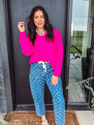 Kristen Sweater-Fuchsia