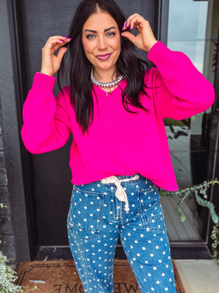 Kristen Sweater-Fuchsia