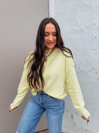 Kiara Henley Sweater-Lemon