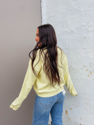Kiara Henley Sweater-Lemon