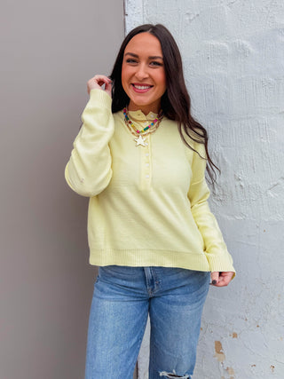Kiara Henley Sweater-Lemon