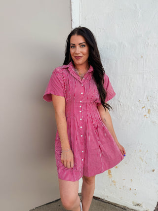 Lily Striped Mini Dress