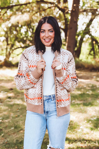 Bradi Cardigan Jacket-Tan