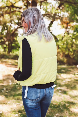 Malia Reversible Vest-Lemon