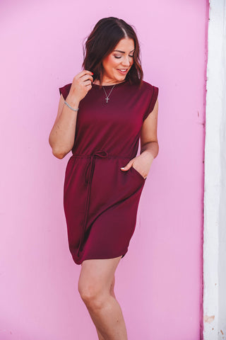 Miranda Mini Dress-Wine