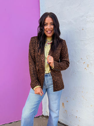 Whitney Leopard Blazer