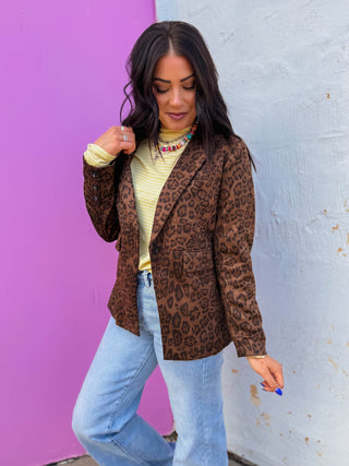 Whitney Leopard Blazer