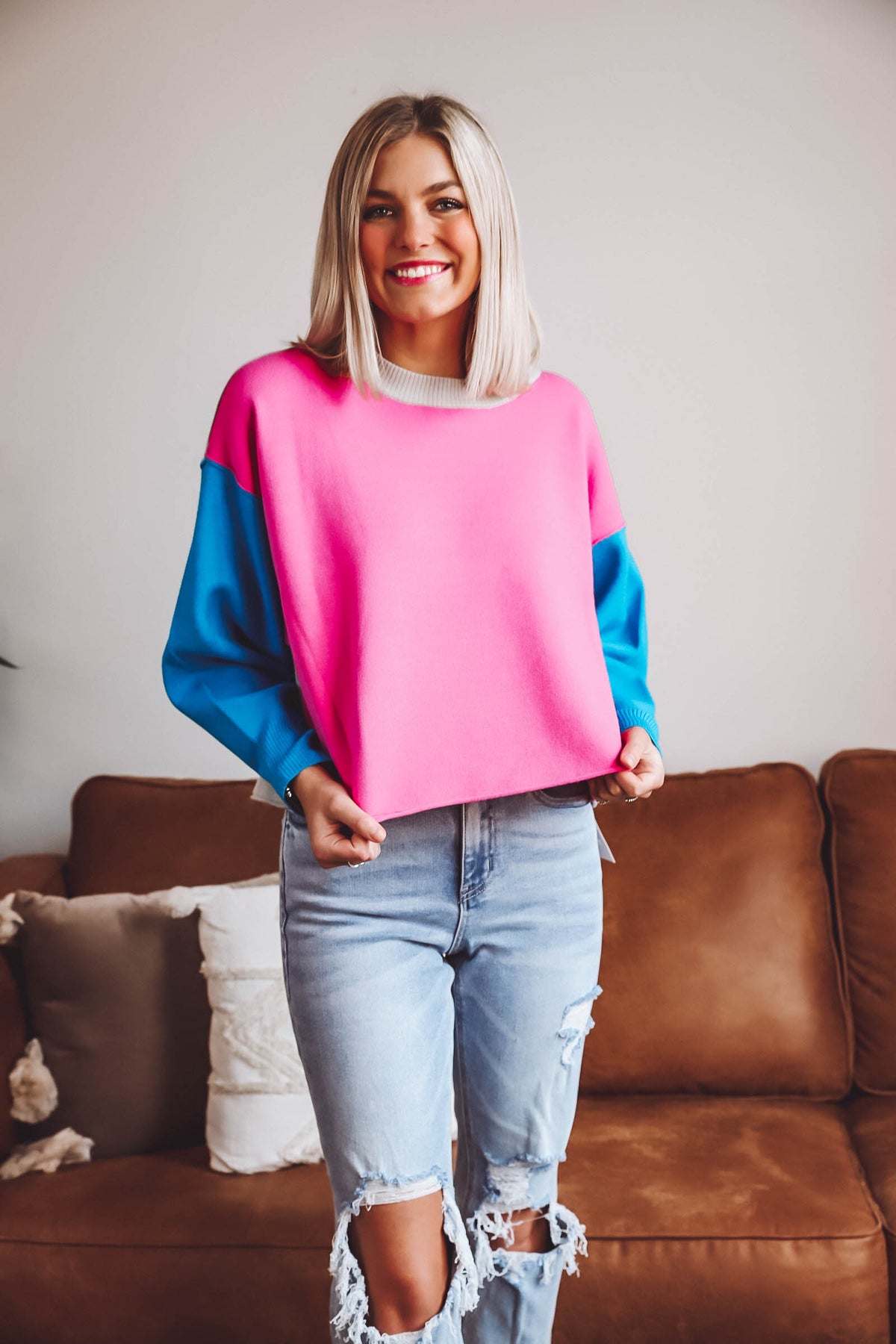 Mollie Color Block Sweater