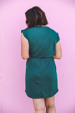 Miranda Mini Dress-Hunter Green