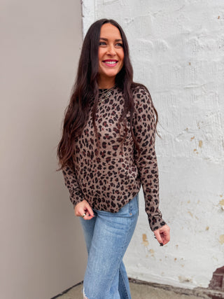 Gemma Leopard Sweater-Mocha