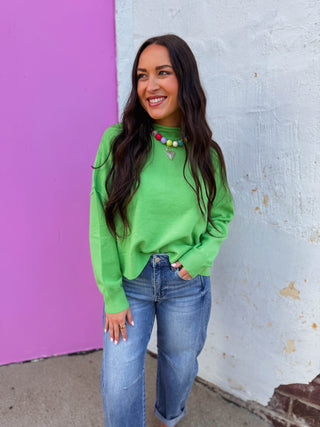Ava Sweater-Apple Green