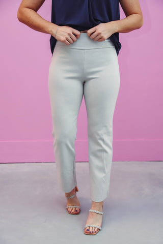 Kelsey Straight Leg Trousers-Pearl Grey