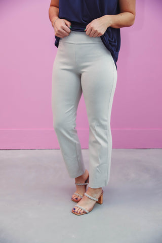 Kelsey Straight Leg Trousers-Pearl Grey