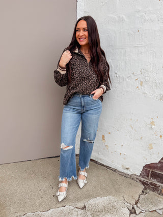 Izzie Leopard Pullover