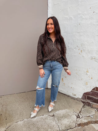 Izzie Leopard Pullover