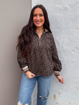 Izzie Leopard Pullover