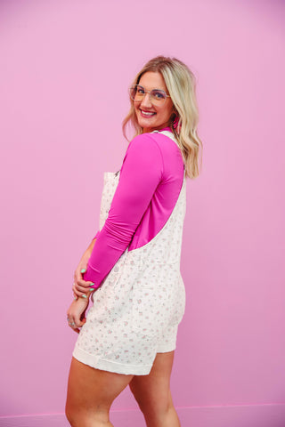 Karter Long Sleeve Top-Neon Pink