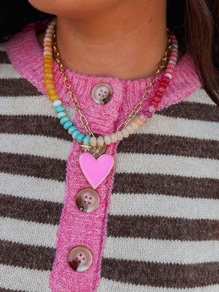 Vibrant Natural Stone Necklace