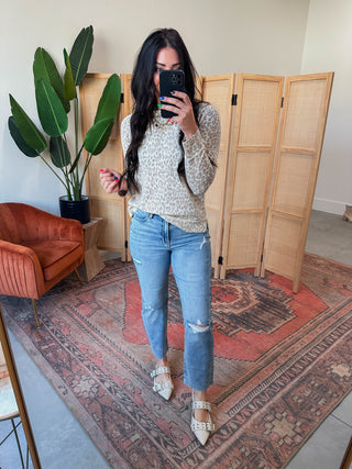 Kova Leopard Sweater-Caramel