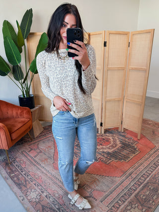 Kova Leopard Sweater-Caramel