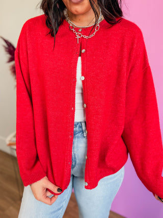 Main Character Cardigan-Red