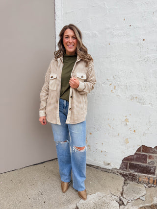 Remi Mock Neck Top-Olive