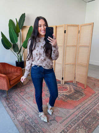 Francis Floral Sweater-Blush