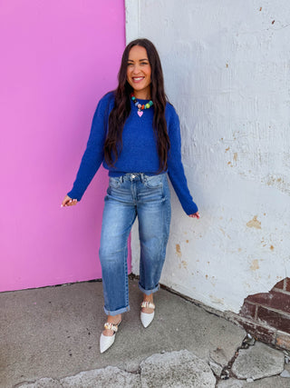 Makayla Sweater-Blue