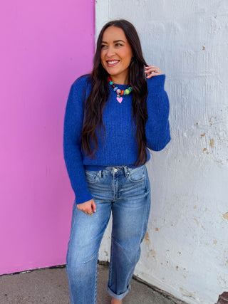 Makayla Sweater-Blue