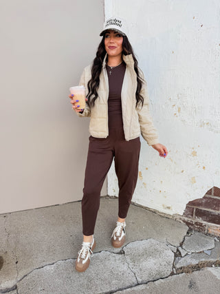 Venice Barrel Active Pants-Espresso