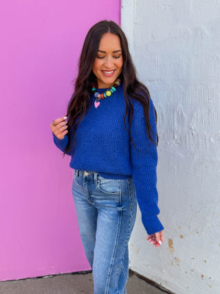 Makayla Sweater-Blue