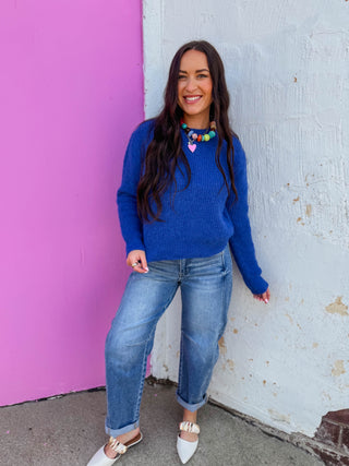 Makayla Sweater-Blue