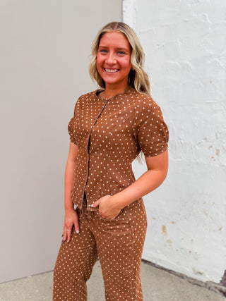 Mabel Polka Dot Top