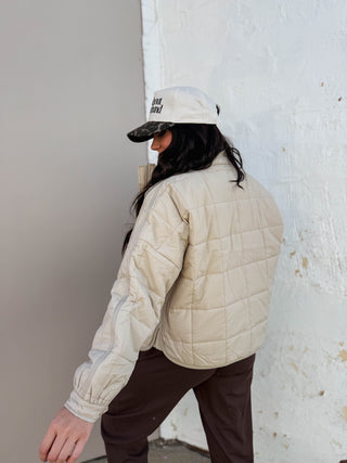 Chandler Quilted Jacket-Khaki