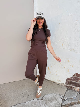 Venice Barrel Active Pants-Espresso