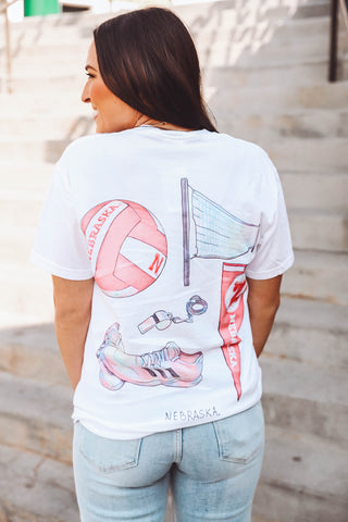 Nebraska Volleyball Memorabilia Tee