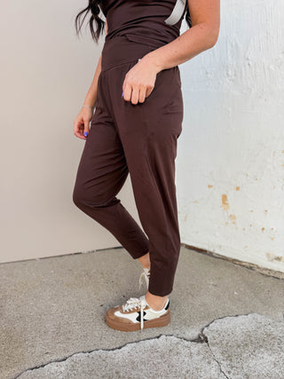 Venice Barrel Active Pants-Espresso