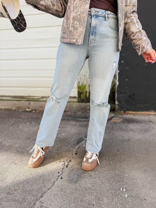 Emma High Rise Wide Straight Leg Denim