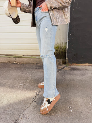 Emma High Rise Wide Straight Leg Denim