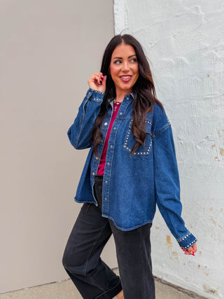 Nora Studded Denim Jacket