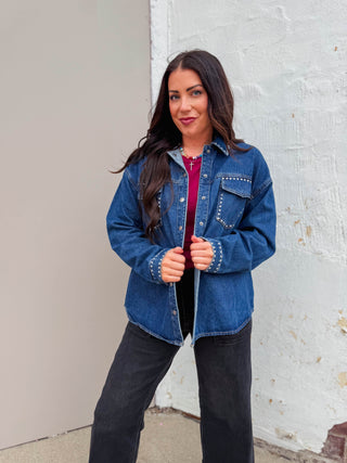 Nora Studded Denim Jacket