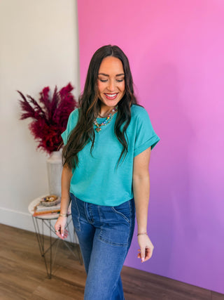 Everyday Ease Basic Tee-Mint