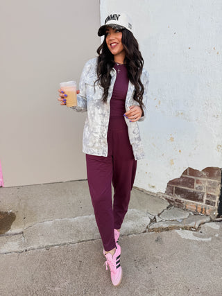 Venice Barrel Active Pants-Dark Plum