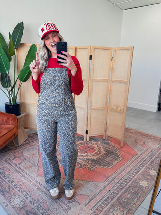 Kamden Leopard Cargo Overalls