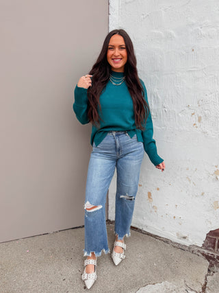 Sophia Sweater-Teal
