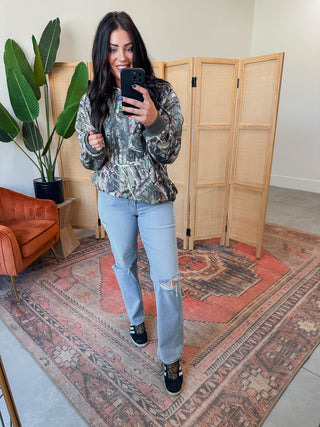 Elevated Essential Hoodie-Olive Camo